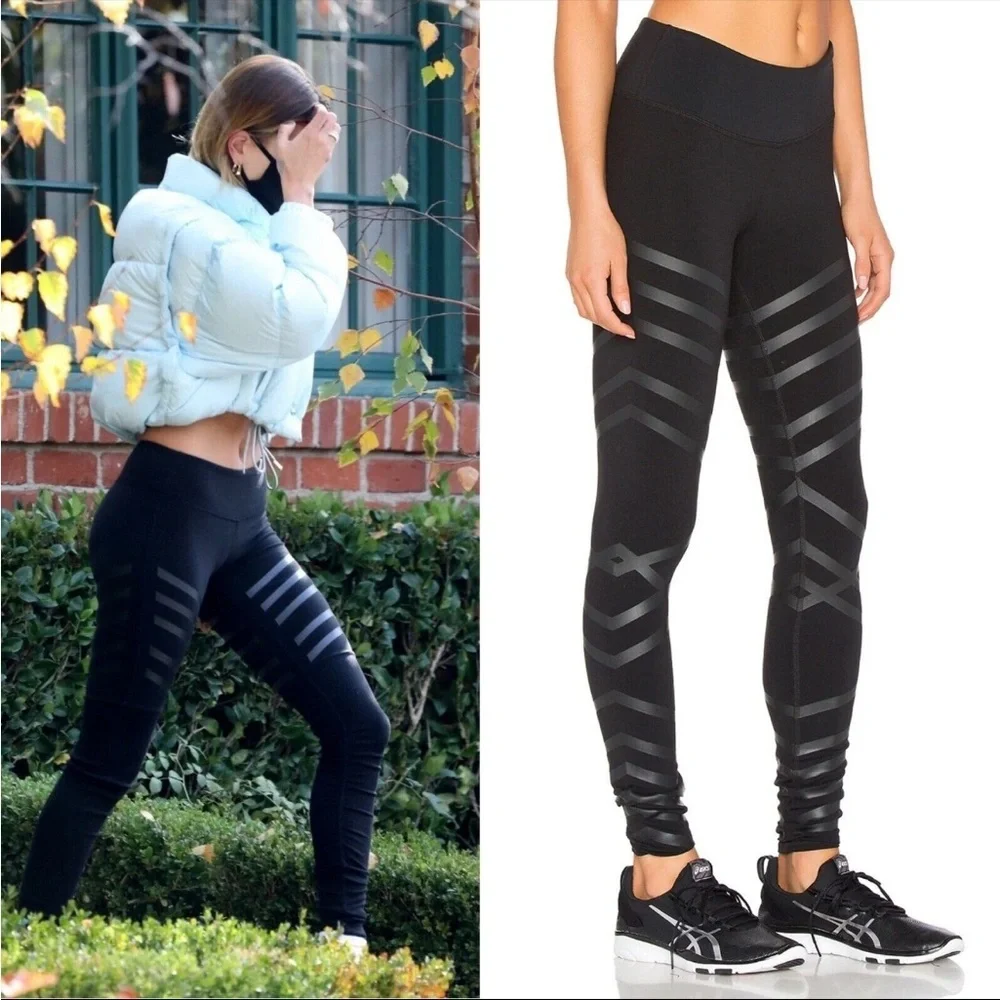 Alo Yoga | Airbrush Lineal Stripe Leggings black‎ size XS